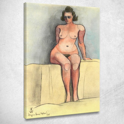 Nudo femminile seduto - nudo,