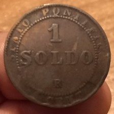 Moneta 1 Soldo 1867, Stato Pontificio Pio IX, Rif. 7966