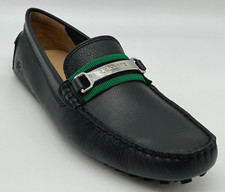 Nuovo mocassino LACOSTE ANSTED 119 1 U CMA in pelle da uomo taglia 7,5 in nero verde