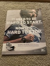 Poster Stampa Poster Vintage 2010 MIZUNO WAVE RIDER 14 Scarpe da Corsa Pubblicità "DIFFICILE DA FERMARE"