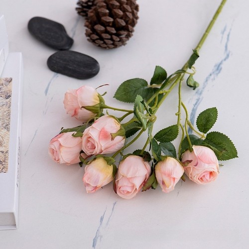 Bouquet rose seta 7 - di,