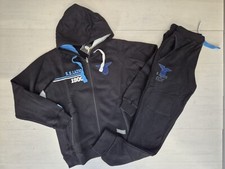 3077  MACRON SS LAZIO TUTA FELPA CAPPUCCIO TASCHE LINEA FAN  COTONE UOMO 5809307