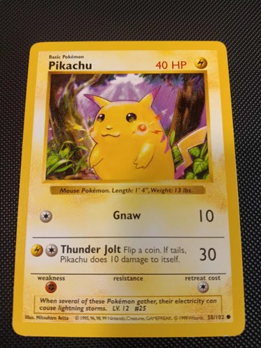Pokemon pikachu 102 - pikachu, 58/102