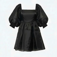 Mini abito babydoll nero nuovo