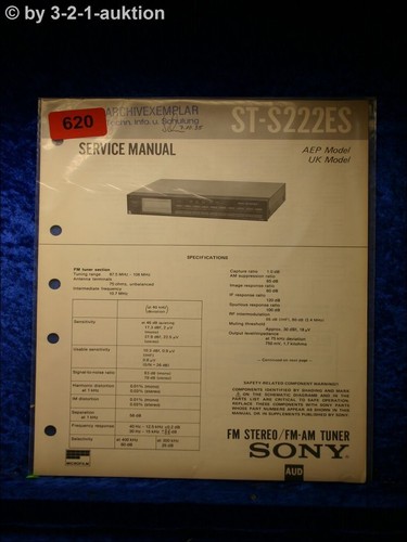 Manuale servizio sony - servizio, st