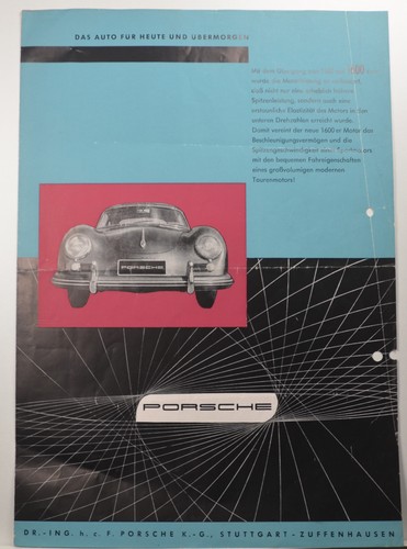 Porsche 356 depliant del - porsche, a
