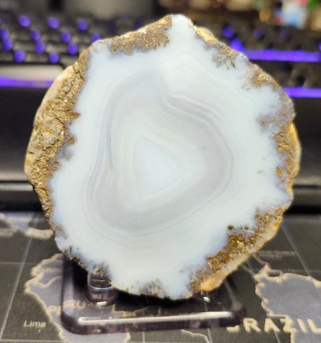 Coconut geode half - "coconut, geode"
