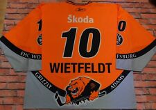 MAGLIA SHIRT ICE HOCKEY GHIACCIO GRIZZLY ADAMS WOLFSBURG WIETFELDT 10 tg. XXL