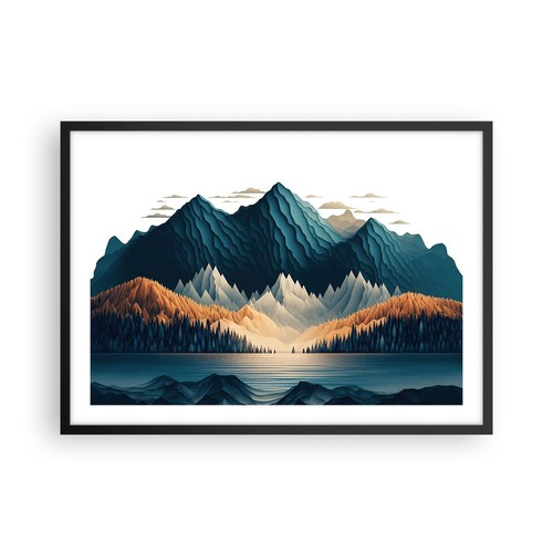 Poster 70x50cm montagne - poster, 3d