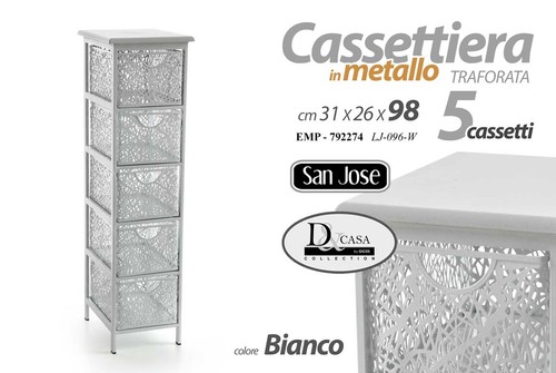 Cassettiera metallo traforata - cassettiera,
