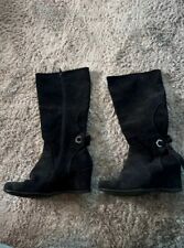 Stivali Frau In Camoscio Nero Misura 37