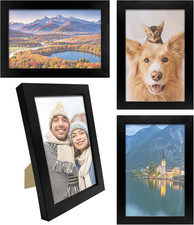 Set Di 4 Cornici per Foto Da 10X15 Cm, Cornici Nero Con Supporto 6 Pollici, Port