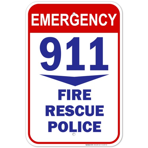 Emergenza 911 insegna polizia - insegna,
