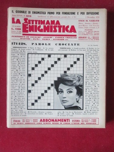 Settimana enigmistica 2019 - enigmistica,