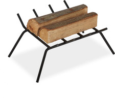 Brucia Legna Da Camino, Alare per Caminetto in Ferro Battuto, Griglia Rettangola