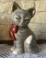 Thun Gatto Grigio LEXI Articolo Da Collezione 21 Cm. Prima Produzione