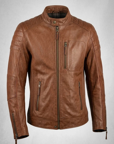 Giacca uomo marrone vera - , pelle