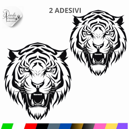 Adesivo tigre ruggito zanne - ruggito,