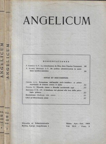 Angelicum fasc anno 1968 - angelicum,