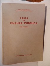 CORSO DI FINANZA PUBBLICA Giovanni Ingrosso Jovene 1984 libro di economia corso