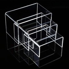Tris di Alzatine in Plexiglass Trasparente | Espositori a scaletta per Buffet...
