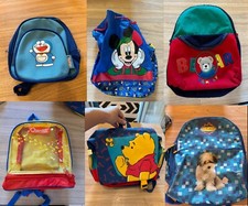 Lotto di 6 zaini e zainetti da bambino anni 90 vintage Disney Doraemon Winnie