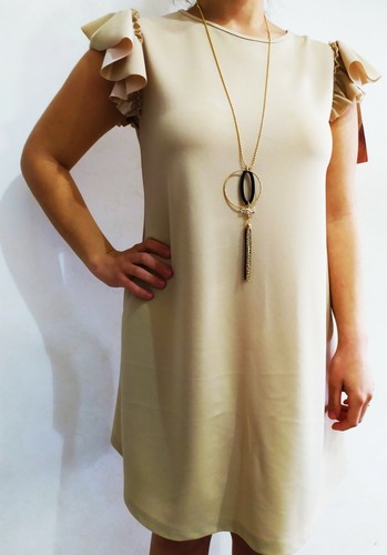 Vestitino donna corto - vestitino, beige