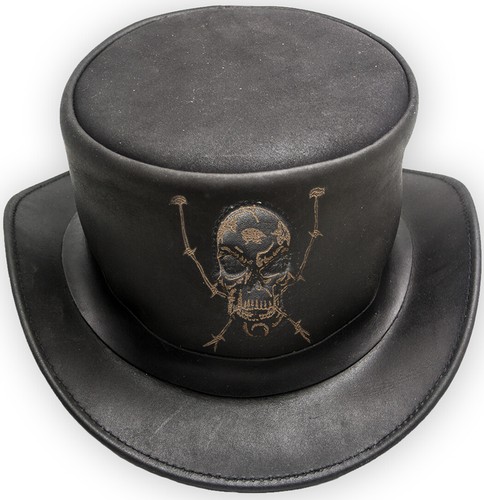 Pelle cilindro teschio biker - teschio,