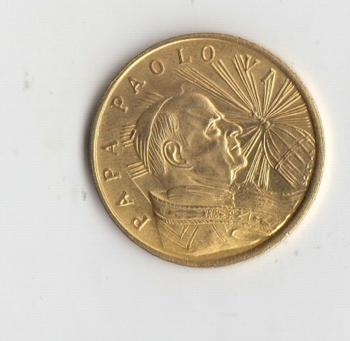Medaglia placcato oro papa - oro,
