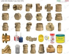 RACCORDI  IN OTTONE GIALLO CONFORME ACQUA E GAS UNI EN 10226-1 (ex ISO 7) ITALY