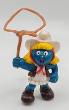 SMURF PUFFETTA COWBOY 20147 SCHLEICH PEYO VINTAGE 1981 PUFFI HONG KONG