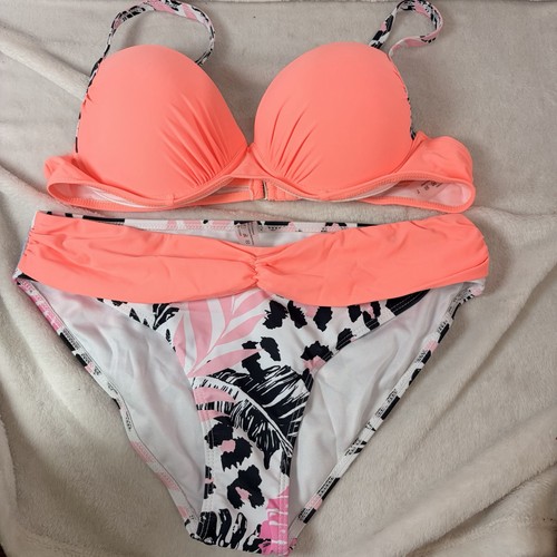Shein bikini push corallo - up,