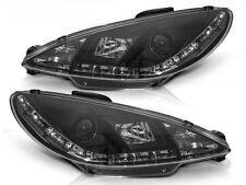 LED FARI ANTERIORI LPPE19 PEUGEOT 206 1998 1999 2000 2001 2002 DAYLIGHT Nero