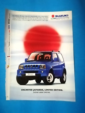 RITAGLIO DI GIORNALE PUBBLICITA'SUZUKI JIMNY SPECIAL DA COLLEZIONE - (141)