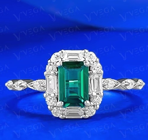 Anello 5ct taglio smeraldo - 5ct,