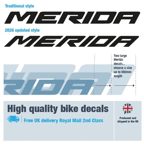Adesivo bici merida lunghezza - bici,