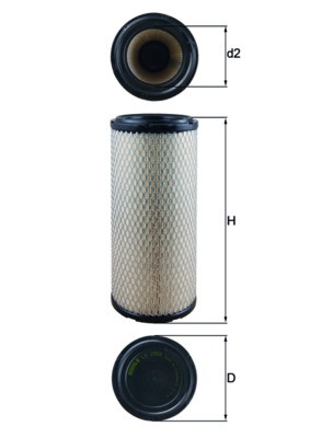 Filtro aria mahle 2959 per - filtro,