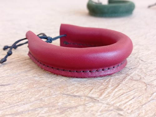 Bracciale polsino pelle cuoio - pelle,