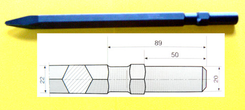 Scalpello per macchine - scalpello, 22
