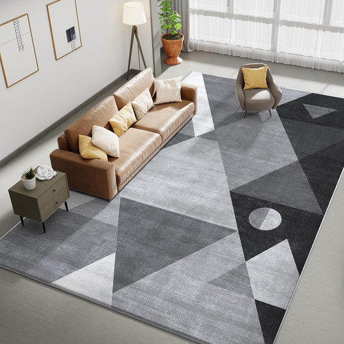 Grigio tappeto salotto - grigio, moderno