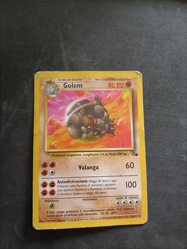 Carta pokemon golem 1995 - carta,