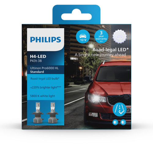 Philips ultinon pro6000 led - h4,