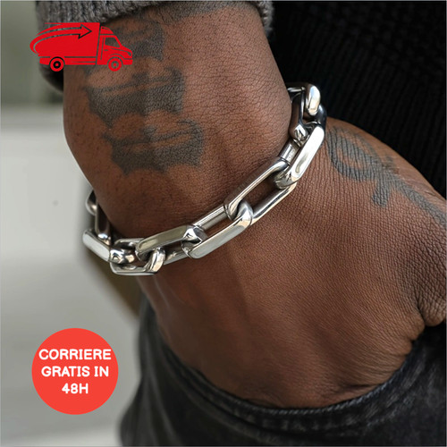 1pz bracciale catena cubana