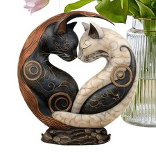 Statuina gatti Yin Yang