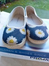 Monnalisa scarpe, ballerine blu con margherite bianche, nr 30