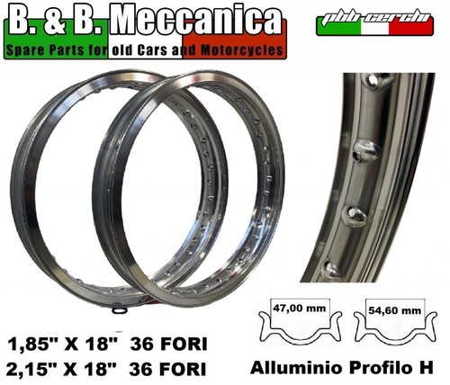 Coppia cerchi alluminio bordo - cerchi,