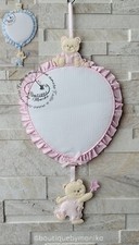 Fiocco nascita da ricamare in