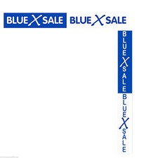 Poster nuovi vendita blu x vendita streamer finestra poster parete e insegne vendita