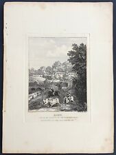 Bartolomeo Pinelli rara stampa antica roma 1833 Cooke villa borghese pincio