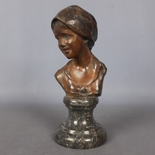Antica Scultura Bronzo Busto